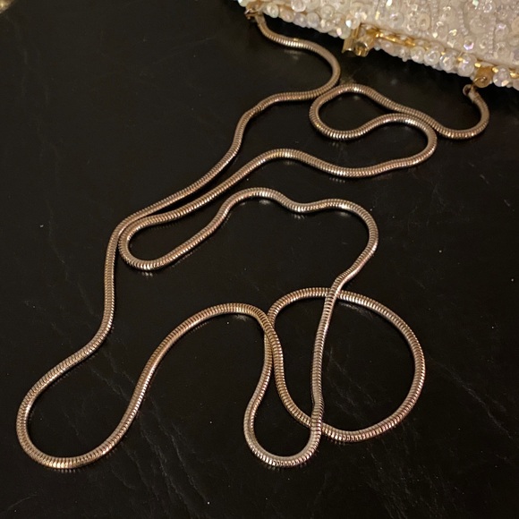 Handmade Ivory Beaded Sequins Aurora Borealis Evening Bag with Change Purse Set - Picture 10 of 13